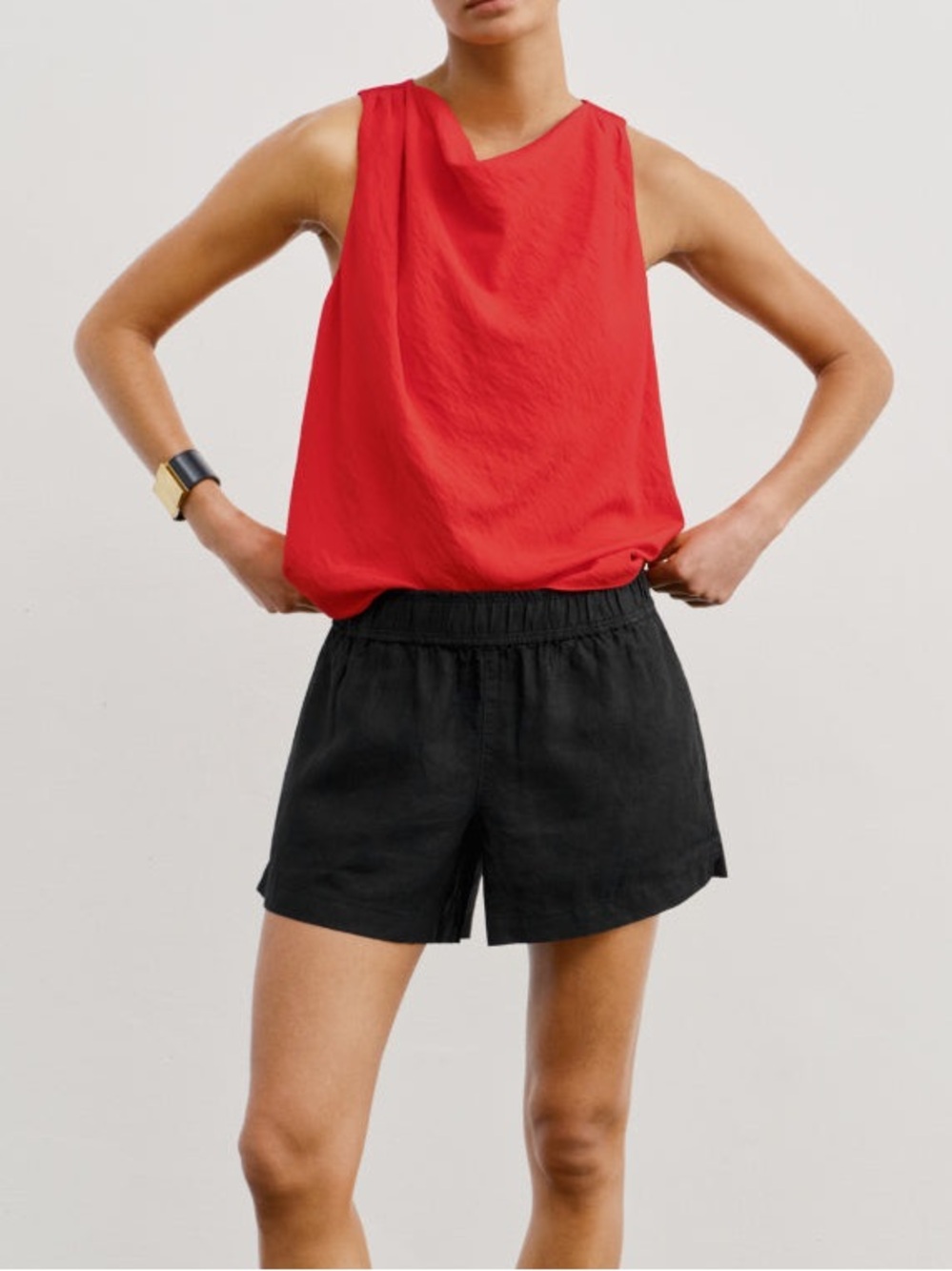 AYR The Shimmy Black Linen Shorts